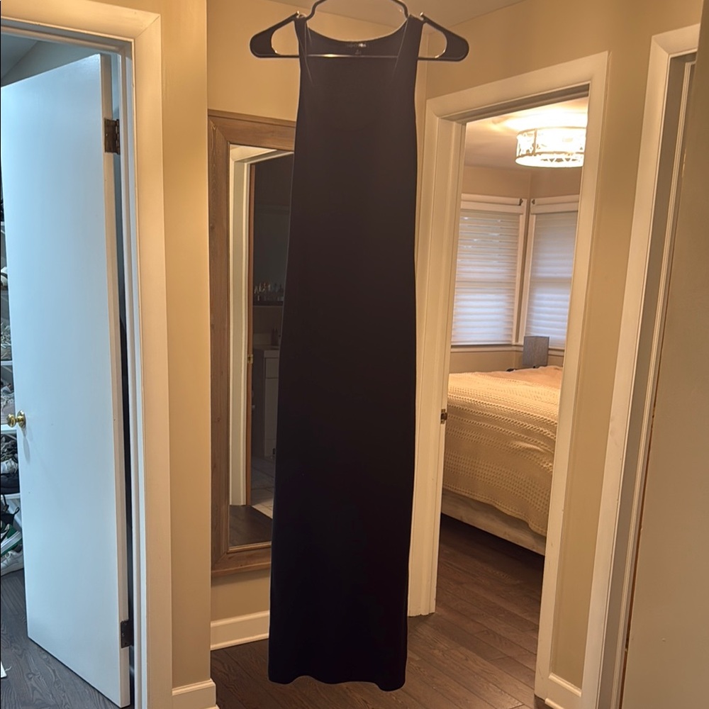 Fashion Nova Black Halter Sheath Maxi Dress